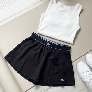 NWT Alo Yoga Black Match Point Tennis Skirt - Size Medium